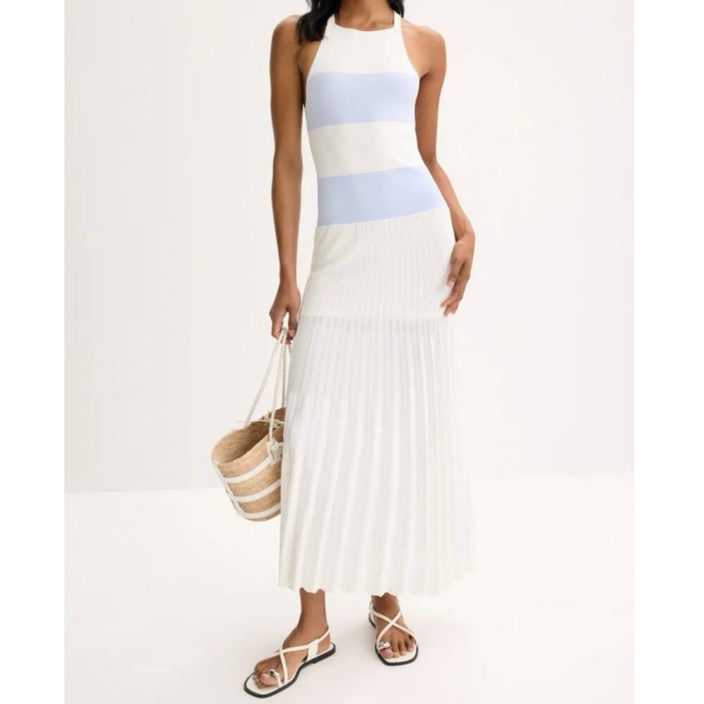 Claudie Pierlot Mimosa knit pleated Maxi Dress Size Small